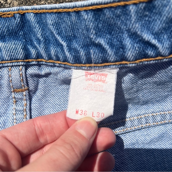 Vintage Men’s Orange Tab Levi’s 517 Bootcut Jeans Denim Size 36x30 Distressed - Picture 6 of 7